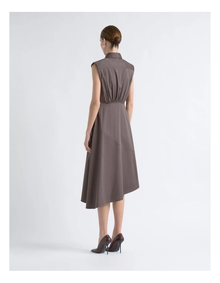 Sleeveless Asymmetrical Shirt Dress image 2