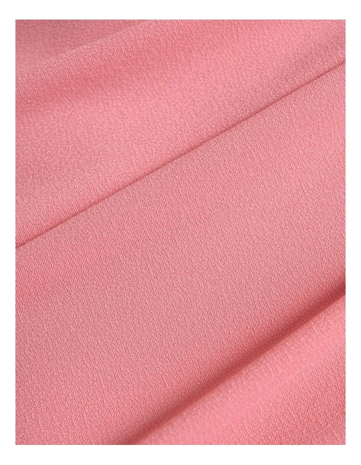 Crepe Mesh Gathered Top image 4