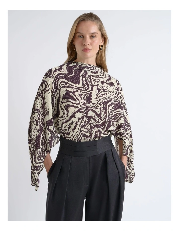 Draped Sleeve Top image 3