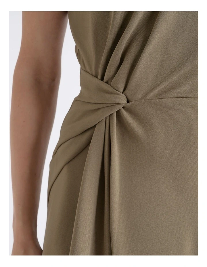 Crew Neck Twist Midi Dress image 4