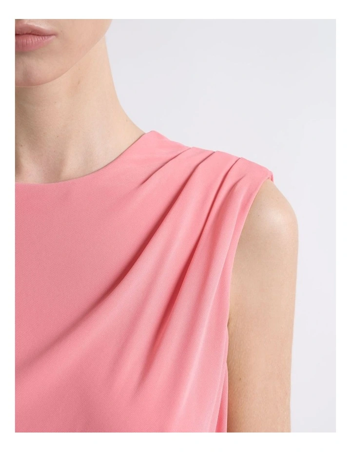 Asymmetric Drape Midi Dress image 4