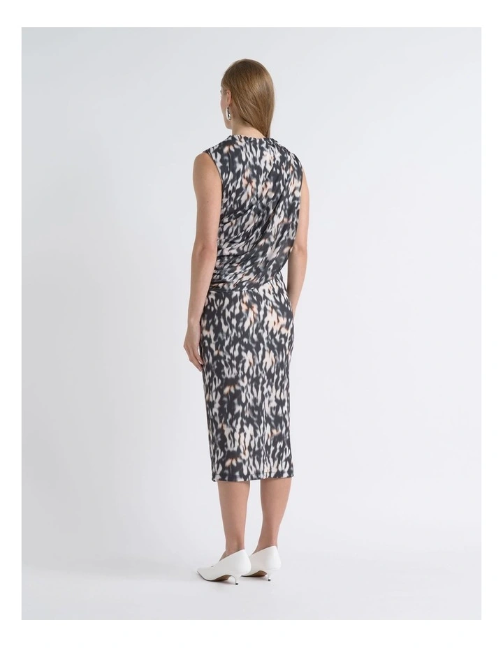 Skin Fade Asymmetric Midi Dress image 2