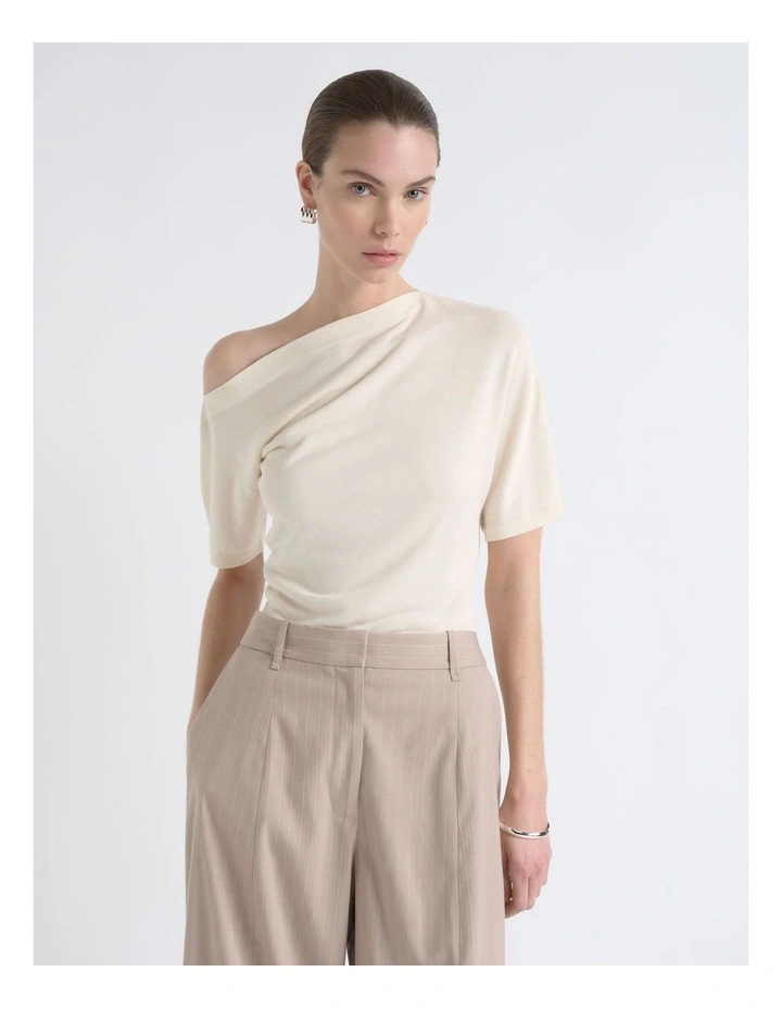 Off Shoulder Knit Tee image 7