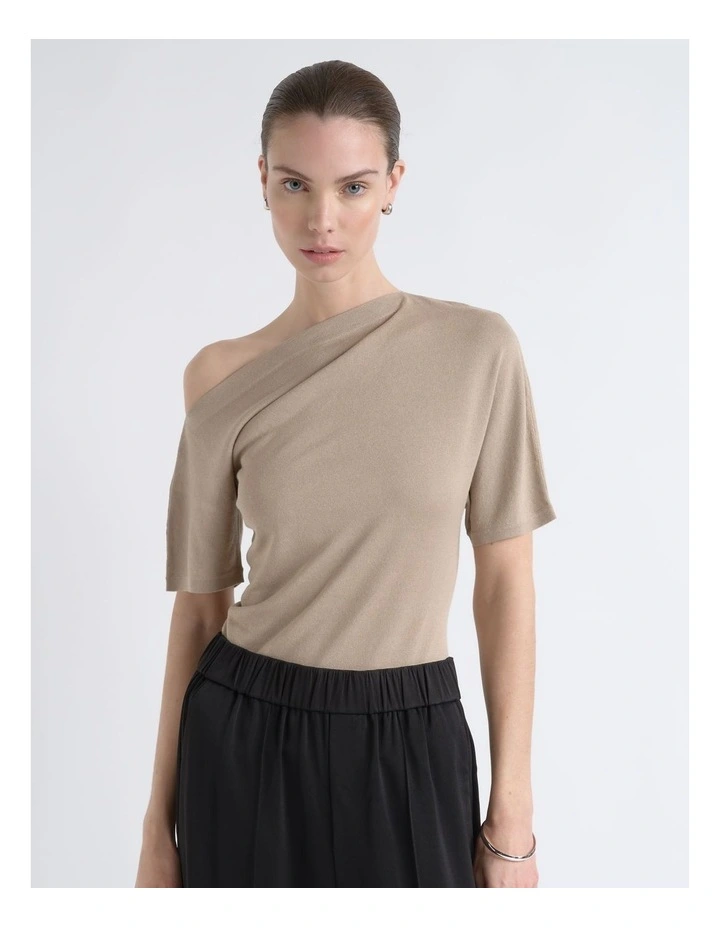 Off Shoulder Knit Tee image 2