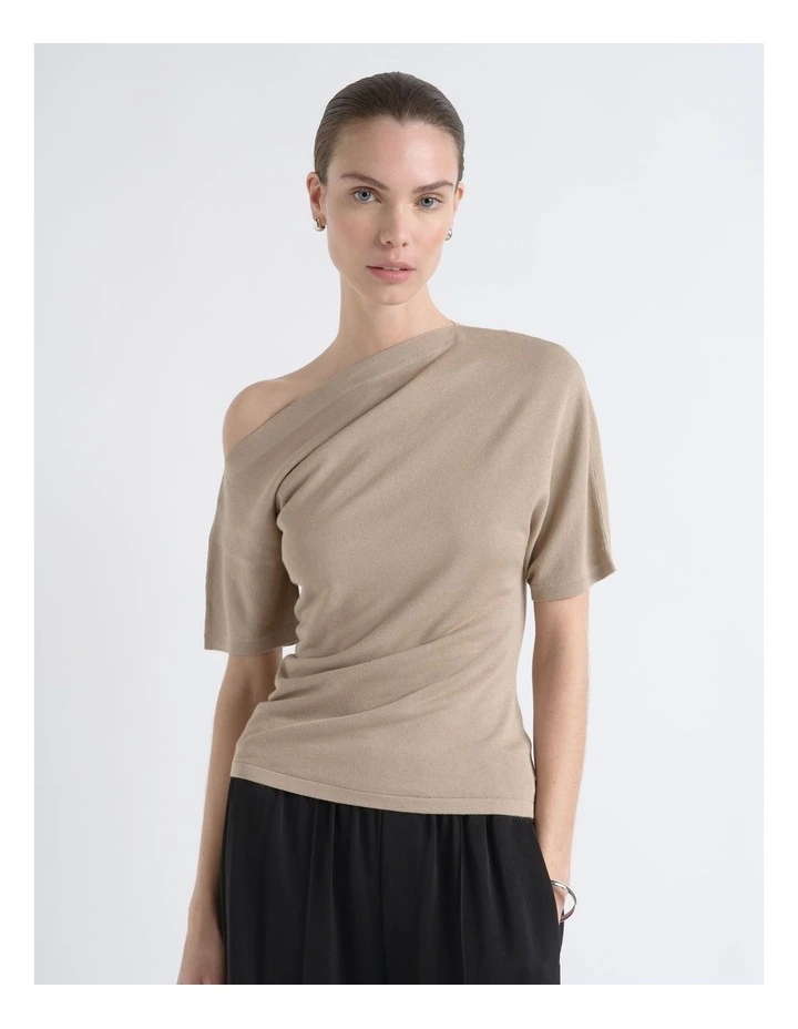 Off Shoulder Knit Tee image 5