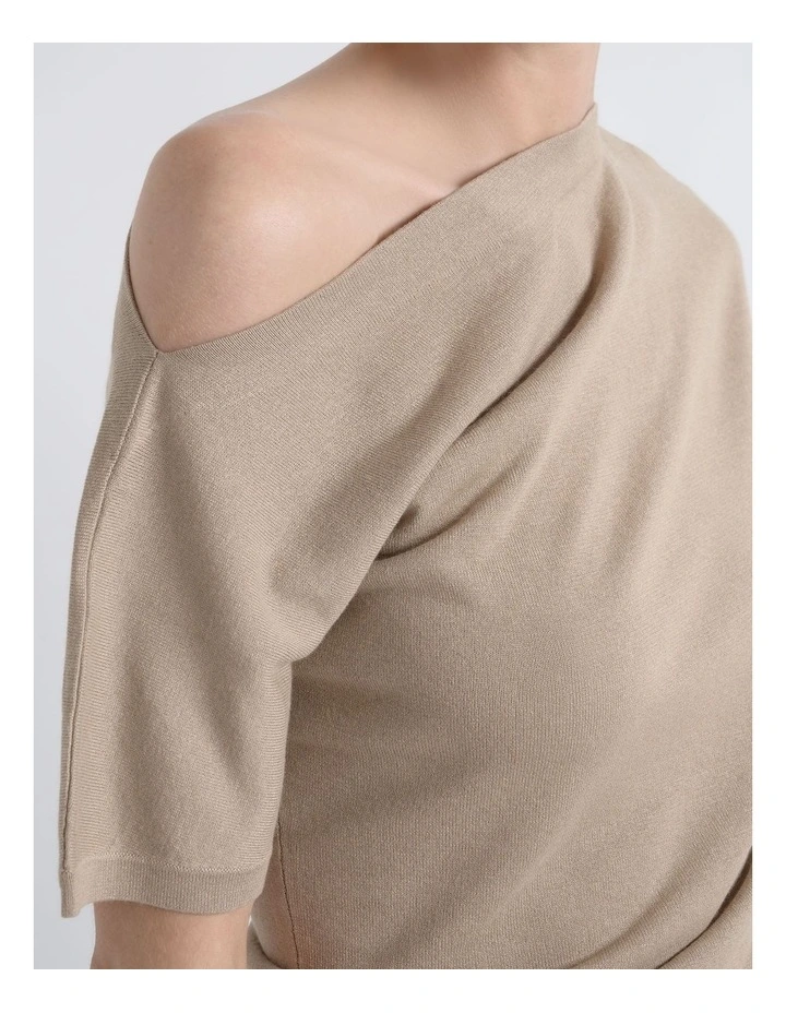 Off Shoulder Knit Tee image 6