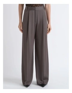 High Waisted Single Pleat Pant