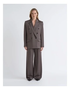 Relaxed Fit Double Breasted Blazer