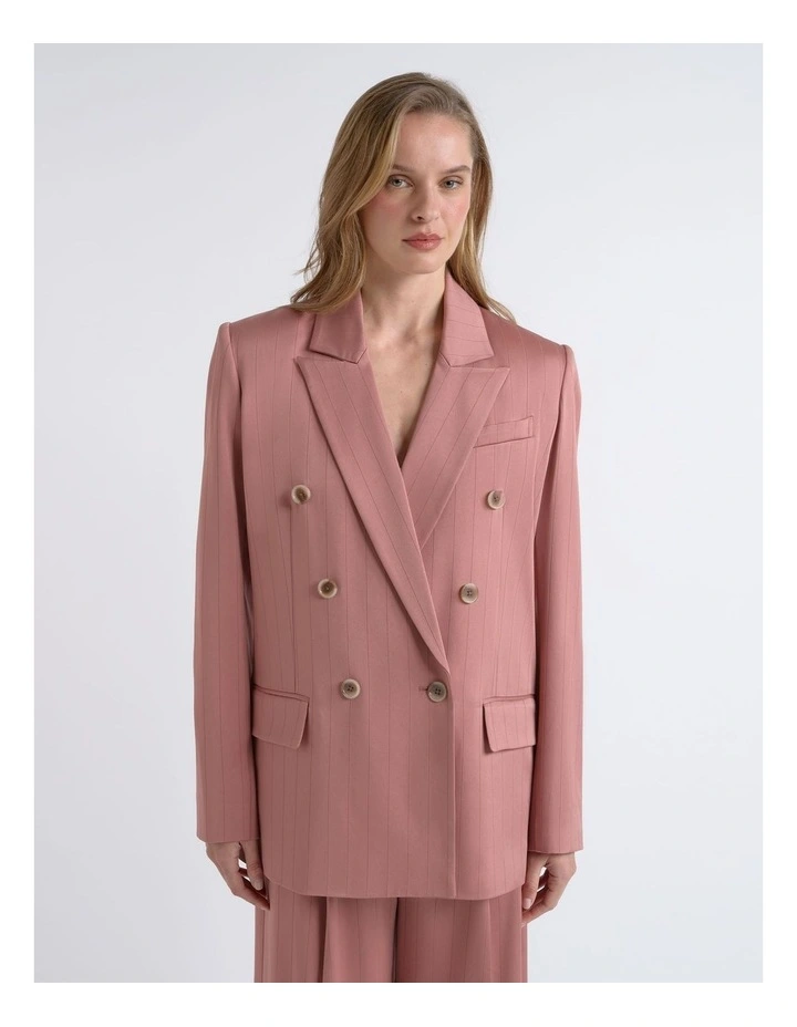 Relaxed Fit Double Breasted Blazer image 3