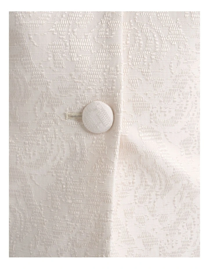Curved Sleeve Blazer in Vanilla image 4
