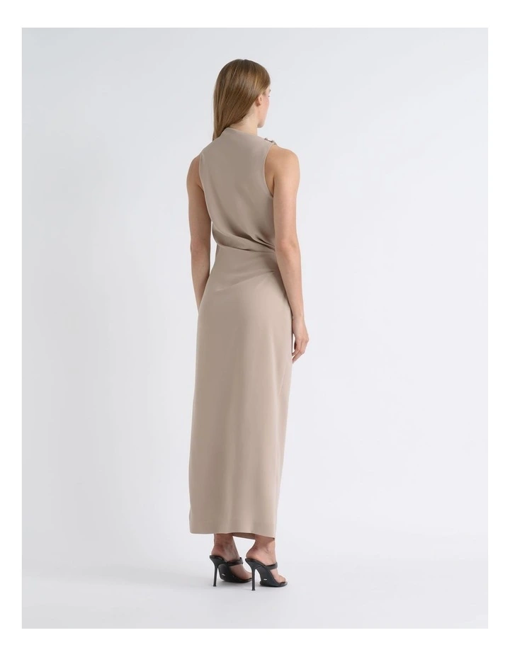Asymmetric Drape Midi Dress image 2