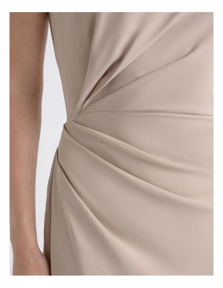 Asymmetric Drape Midi Dress image 4