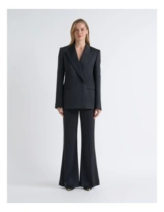 Satin Drape Back Blazer