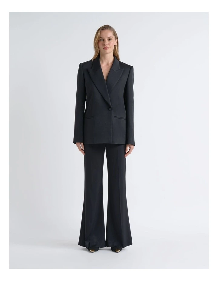 Satin Drape Back Blazer image 1