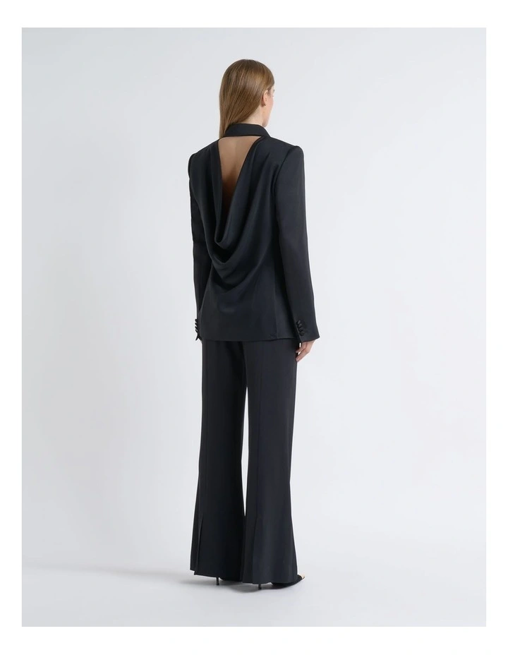 Satin Drape Back Blazer image 2