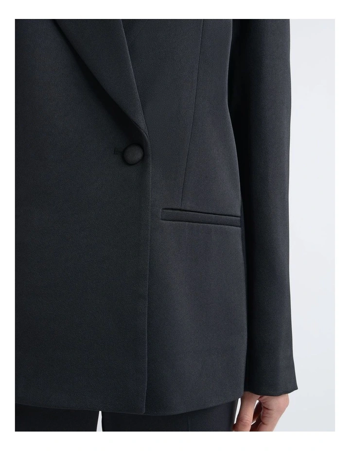 Satin Drape Back Blazer image 4
