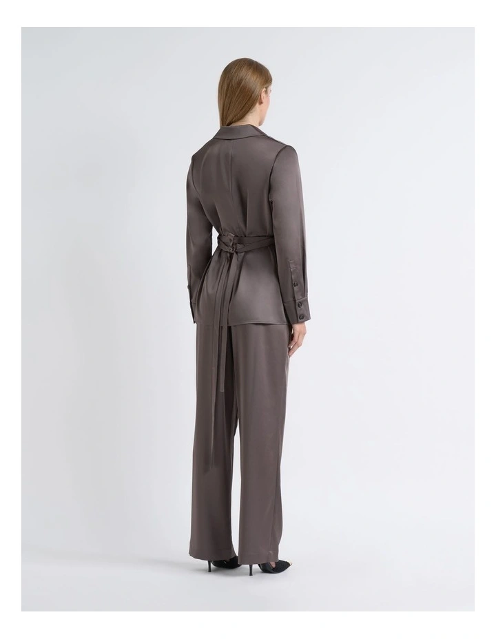 Satin Tie Belt Shirt image 2