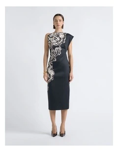 One Shoulder Print Dress