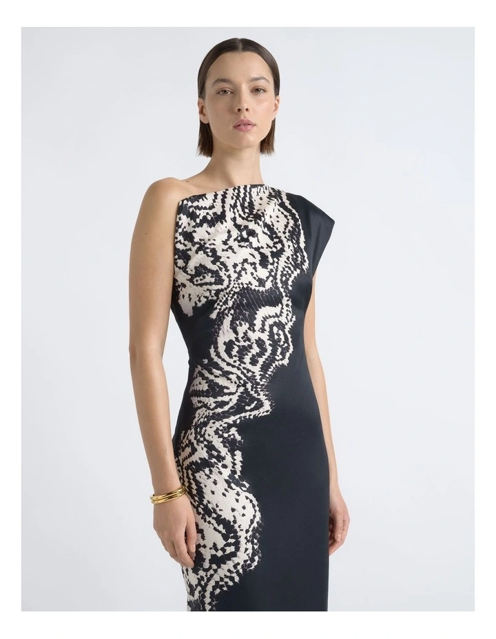 One Shoulder Print Dress image 3