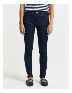 Stretch Slim Fit Jeans in Dark Blue