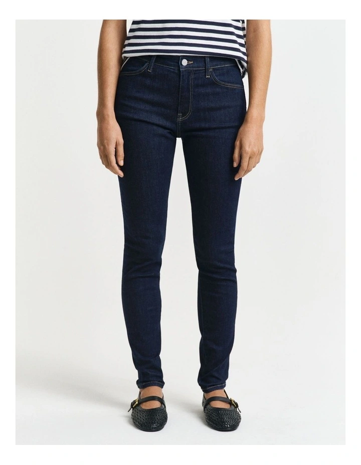 Stretch Slim Fit Jeans in Dark Blue image 1