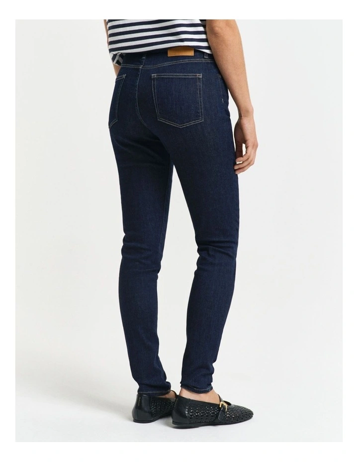 Stretch Slim Fit Jeans in Dark Blue image 2