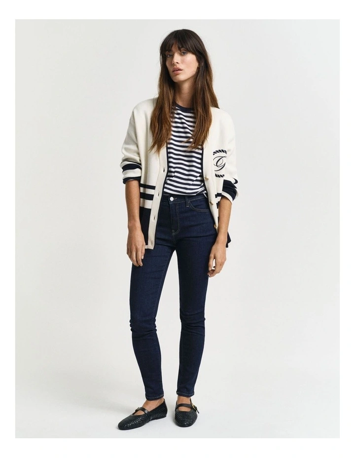Stretch Slim Fit Jeans in Dark Blue image 3