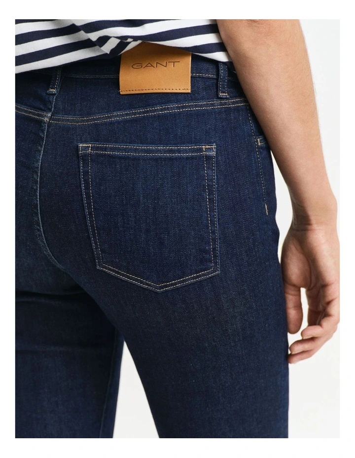 Stretch Slim Fit Jeans in Dark Blue image 4