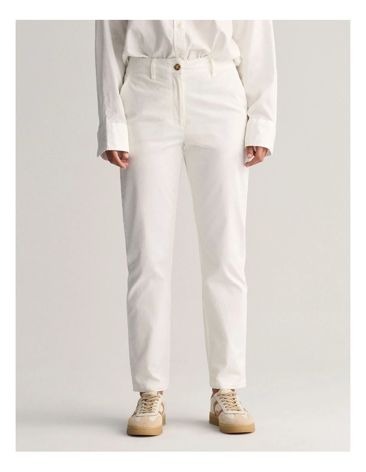 Slim Chinos in Eggshell image 1
