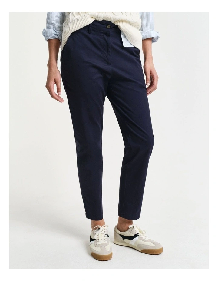 Slim Chinos in Evening Blue image 1