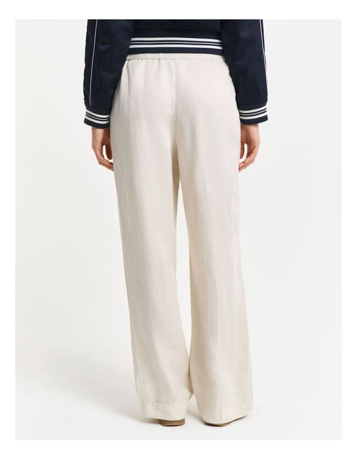 Relaxed Linen Blend Pull On Pant in Putty image 2