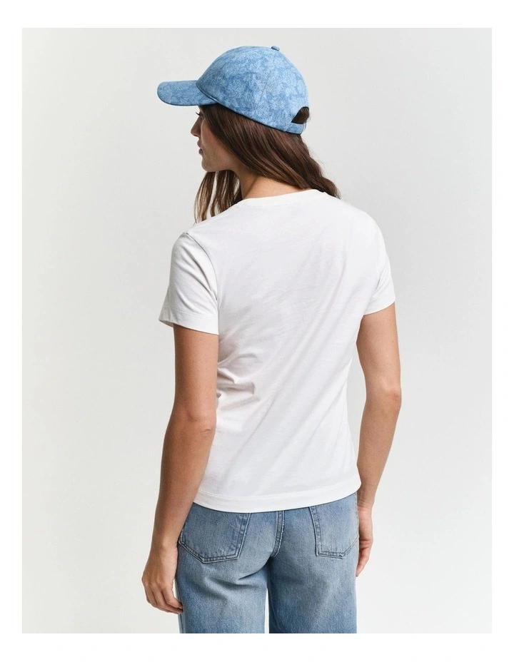 Regular Shield Short Sleeve T-shirt in White image 2