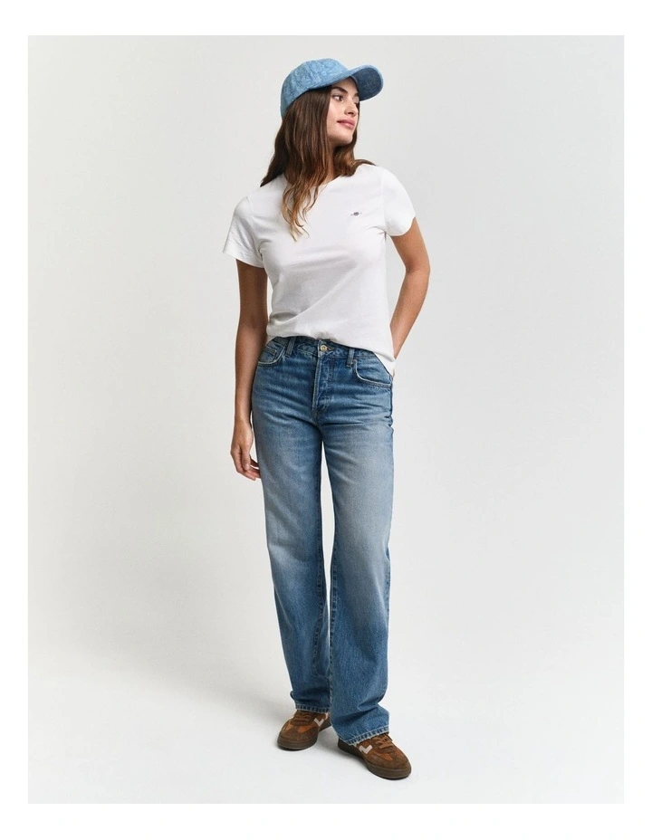 Regular Shield Short Sleeve T-shirt in White image 3