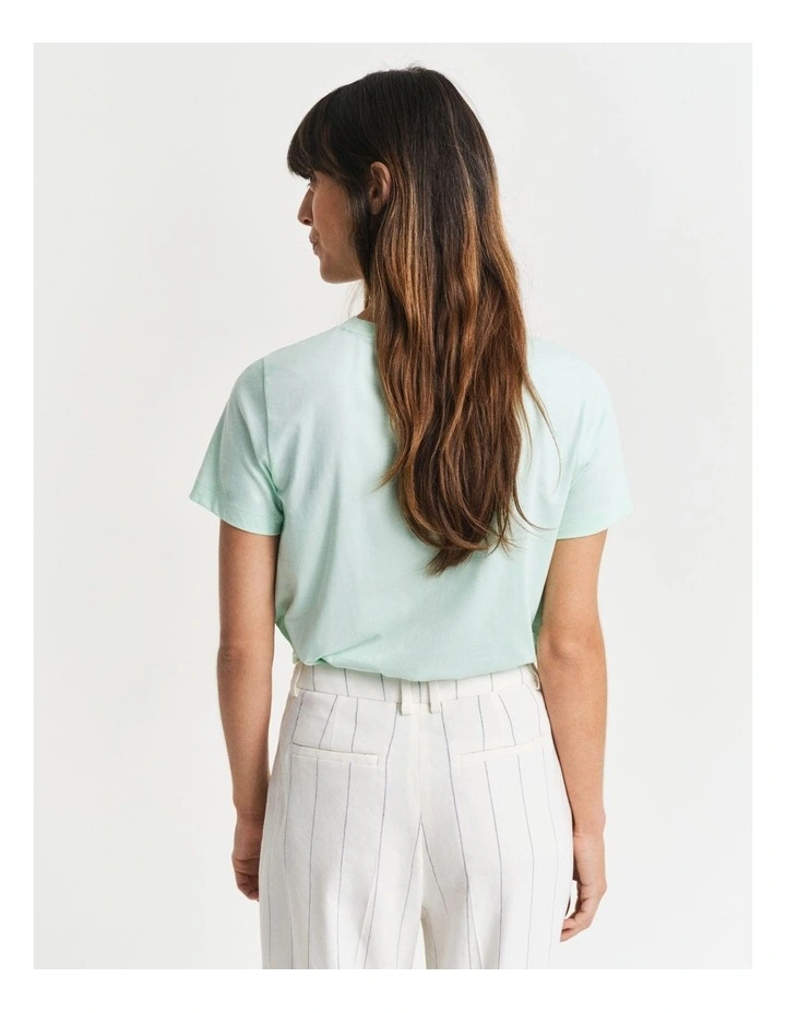Regular Shield Short Sleeve T-shirt in Faded Mint image 2