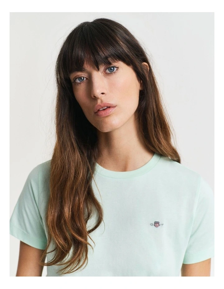 Regular Shield Short Sleeve T-shirt in Faded Mint image 4