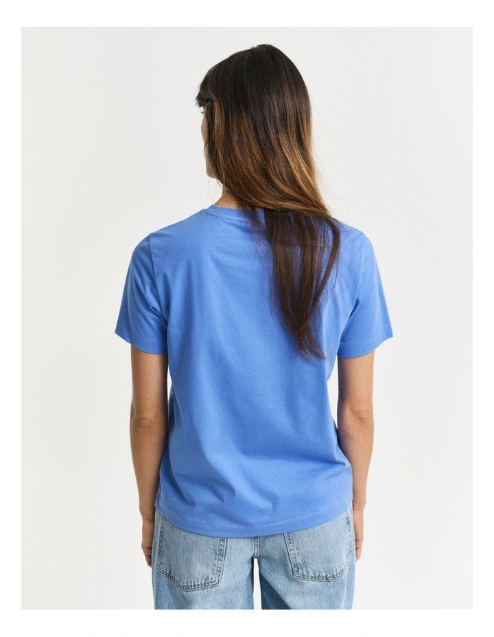 Regular Shield Short Sleeve T-shirt in Perfect Blue image 2
