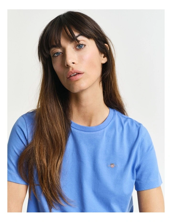Regular Shield Short Sleeve T-shirt in Perfect Blue image 4