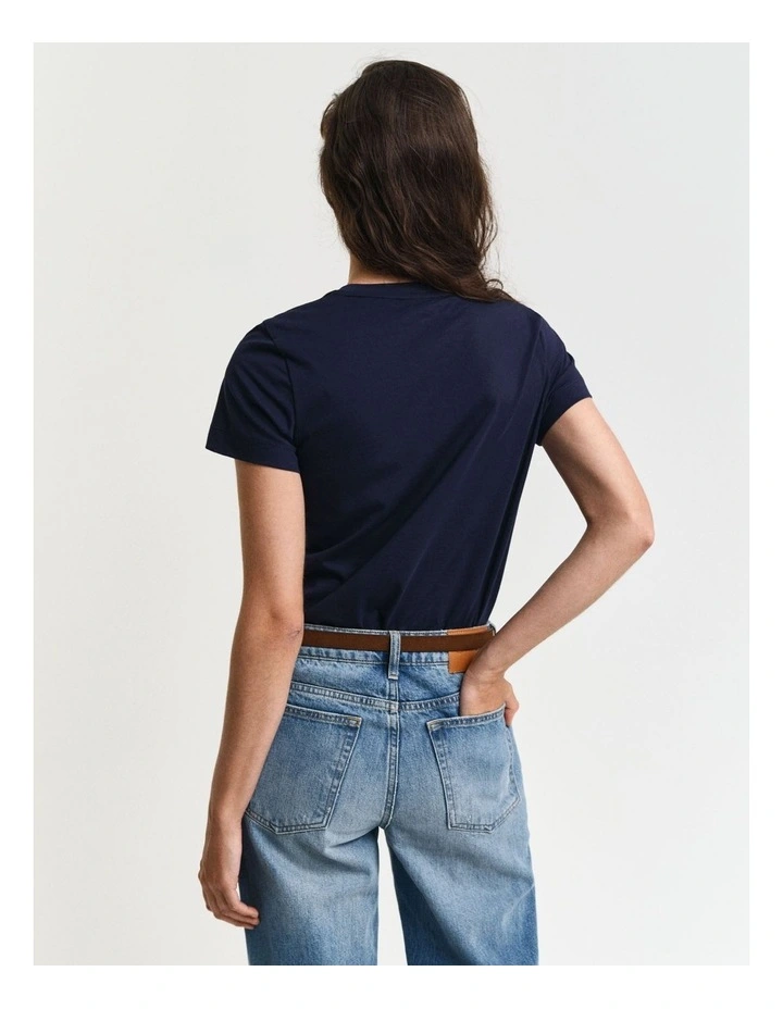 Regular Shield Short Sleeve T-shirt in Evening Blue image 2