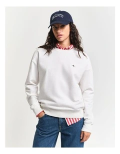 Shield Crew Neck Sweat in Eggshell