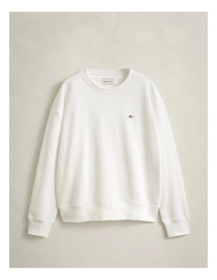 Shield Crew Neck Sweat in Eggshell image 5