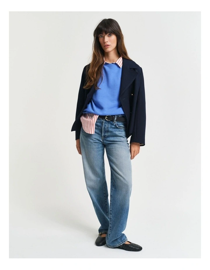 Shield Crew Neck Sweat in Perfect Blue image 3