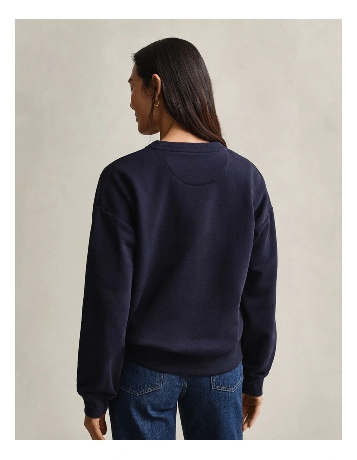 Shield Crew Neck Sweat in Evening Blue image 2