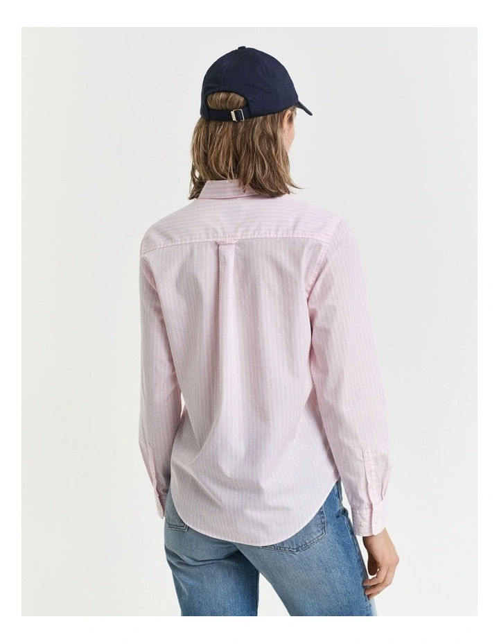 Regular Fit Striped Poplin Shirt in Light Pink image 2