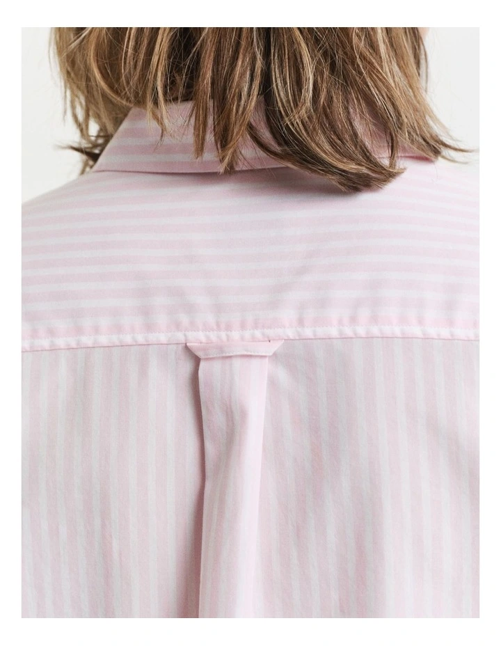 Regular Fit Striped Poplin Shirt in Light Pink image 3