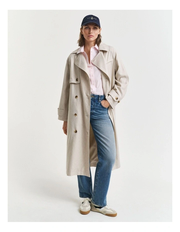 Regular Fit Striped Poplin Shirt in Light Pink image 5