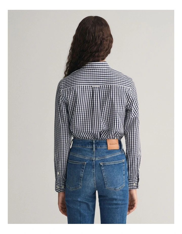 Regular Fit Gingham Poplin Shirt image 2