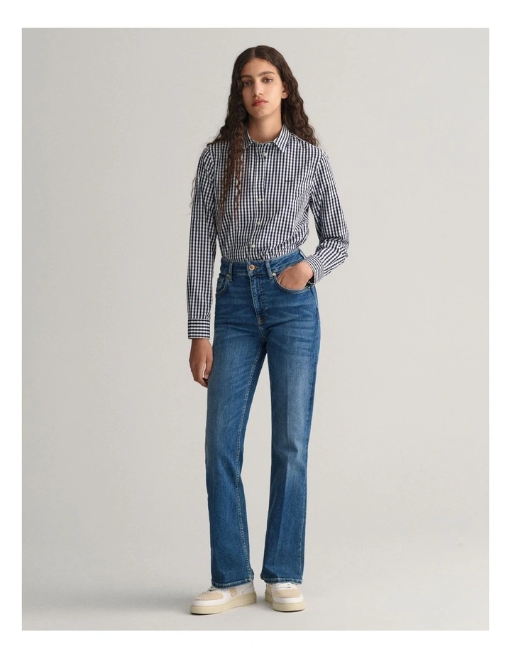 Regular Fit Gingham Poplin Shirt image 3