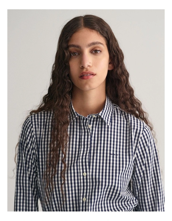 Regular Fit Gingham Poplin Shirt image 4