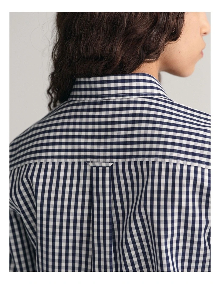 Regular Fit Gingham Poplin Shirt image 5