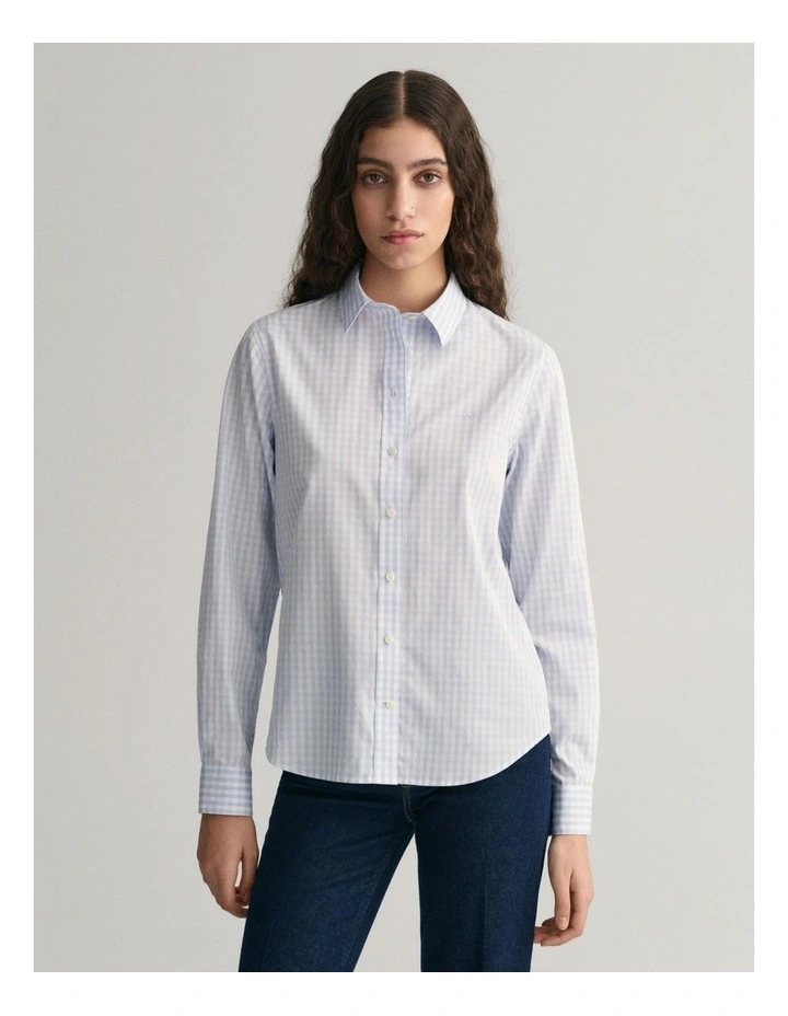 Regular Fit Gingham Poplin Shirt image 1